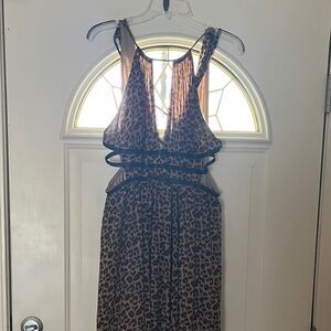 Fashion Nova Leopard Print Maxi Dress